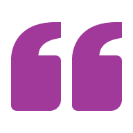 bxs_quote-left Large, bold, magenta quotation mark on a white background.